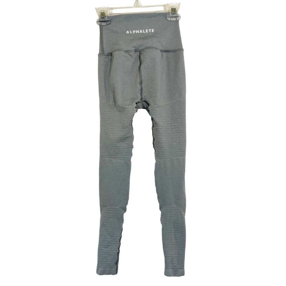 Alphalete Revival Leggings Gray Full Length Workout Atheltic Compression Size XS